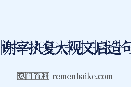 谢宰执复大观文启造句是什么意思的图片